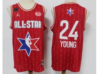 2020 All Star Atlanta Hawks #24 Trae Young Jersey Red