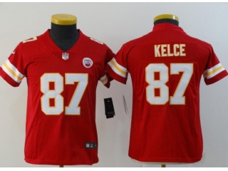 Youth Kansas City Chiefs #87 Travis Kelce Vapor Untouchable Limited Football Jersey Red