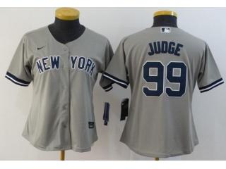 Woman Nike New York Yankees #99 Aaron Judge Jersey Grey