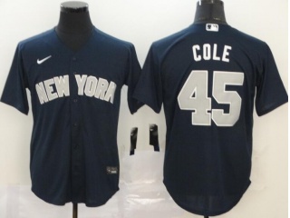 Nike New York Yankees #45 Gerrit Cole Cool Base Jersey Blue