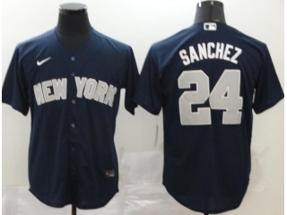 Nike New York Yankees #24 Gary Sanchez Cool Base Jersey Blue
