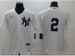 Nike New York Yankees #2 Derek Jeter Cool Base Jersey White