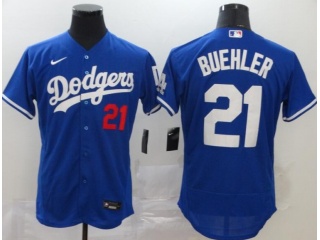 Nike Los Angeles Dodgers #21 Walker Buehler Flexbase Jersey Blue