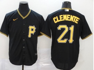 Nike Pittsburgh Pirates #21 Robert Clemente Cool Base Jersey Black