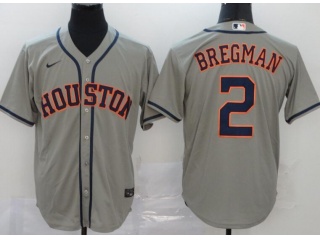 Nike Houston Astros #2 Alex Bregman Cool Base Jersey Grey