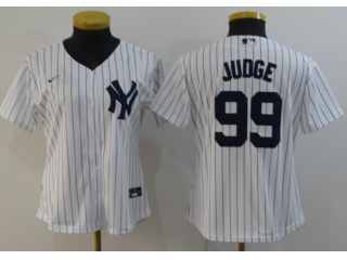 Woman Nike New York Yankees #99 Aaron Judge White Jersey