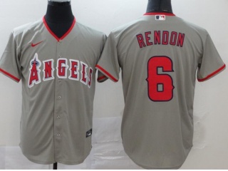 Nike Los Angeles Angels #6 Anthony Rendon Cool Base Jersey Grey