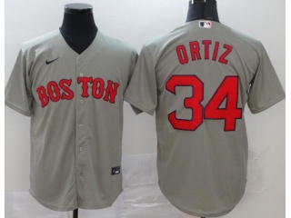 Nike Boston Red Sox #34 David Ortiz Cool Base Jersey Grey