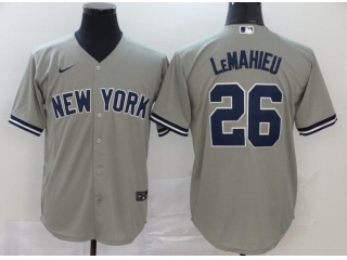 Nike New York Yankees #26 DJ LeMahieu Cool Base Jersey Grey