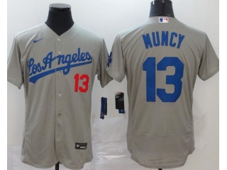 Nike Los Angeles Dodgers#13 Max Muncy Flexbase Jersey Grey
