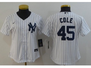 Woman Nike New York Yankees #45 Gerrit Cole Jersey White