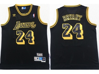 Los Angeles Lakers 24 Kobe Bryant Throwback Jersey Black