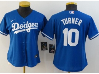 Woman Nike Los Angeles Dodgers #10 Justin Turner Jersey Blue