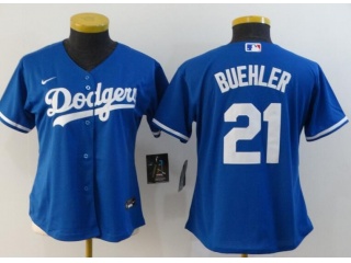 Woman Nike Los Angeles Dodgers #21 Walker Buehler Jersey Blue