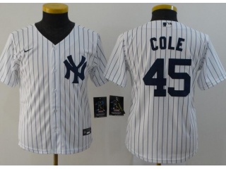Youth Nike New York Yankees #45 Gerrit Cole Jersey White