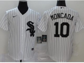 Nike Chicago White Sox #10 Yoan Moncada Cool Base Jersey White