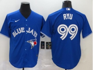 Nike Toronto Blue Jays #99 Hyun-Jin Ryu Cool Base Jersey Blue