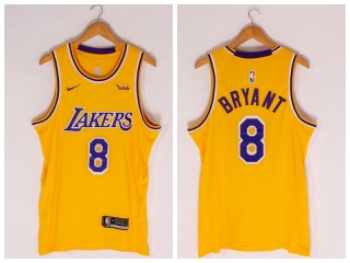 Nike Los Angeles Lakers 8 Kobe Bryant New Style Jersey Gold