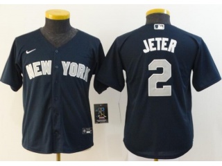 Youth Nike New York Yankees #2 Derek Jeter Jersey Blue