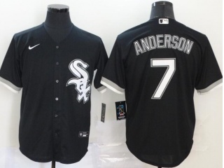 Nike Chicago White Sox #7 Tim Anderson Cool Base Jersey Black 