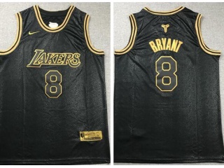 Nike Los Angeles Lakers #8 Kobe Bryant Mamaba Jersey Black Golden