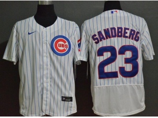 Nike Chicago Cubs #23 Ryne Sandberg Flexbase Jersey White