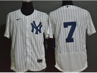Nike New York Yankees #7 Mickey Mantle Flexbase Jersey White 