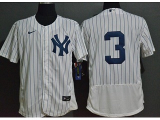 Nike New York Yankees #3 Babe Ruth Flexbase Jersey White 