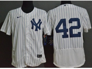 Nike New York Yankees #42 Mariano Rivera Flexbase Jersey White