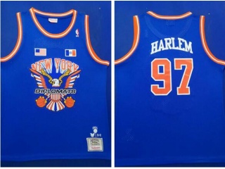 New York Knicks #97 Harlem Jersey Blue