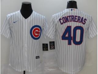 Nike Chicago Cubs #40 Willson Contreras Cool Base Jerseys White