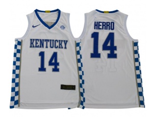 Kentucky Wildcats #14 Tyler Herro Jersey White