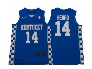 Kentucky Wildcats #14 Tyler Herro Jersey Blue