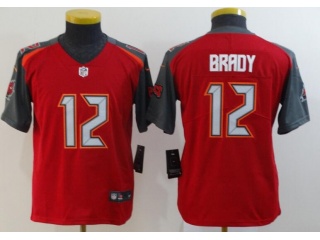 Youth Tampa Bay Buccaneers #12 Tom Brady Vapor Untouchable Limited Football Jersey Red