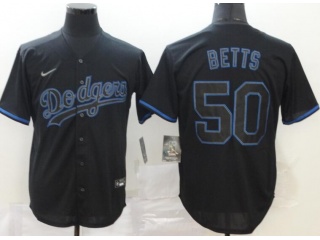 Nike Los Angeles Dodgers #50 Mookie Betts Cool Base Jersey Black