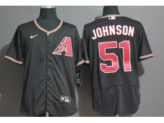 Nike Arizona Diamondbacks #51 Randy Johnson Flexbase Jersey Black