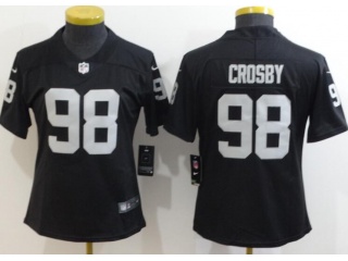 Woman Oakland Raiders #98 Maxx Crosby Vapor Limited Jersey Black