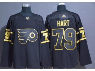 Adidas Philadelphia Flyers #79 Carter Hart Jersey Black Gold