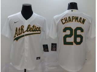 Nike Oakland Athletics #26 Matt Chapman Cool Base Jersey White