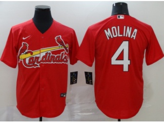 Nike St. Louis Cardinals #4 Yadier Molina Cool Base Jersey Red