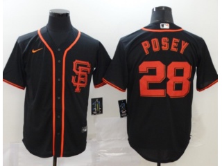 Nike San Francisco Giants #28 Buster Posey Cool Base Jersey Black