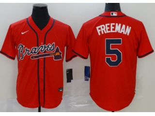 Nike Atlanta Braves #5 Freddie Freeman Cool Base Jersey Red 