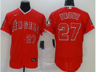 Nike Los Angeles Angels #27 Mike Trout Flexbase Jersey Red