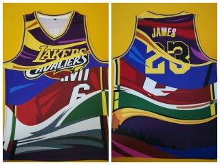 Los Angeles Lakers 23 LeBron James Special Teams Mixed Jersey