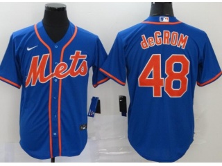 Nike New York Mets #48 Jacob deGrom Cool Base Jersey Blue