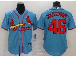 Nike St. Louis Cardinals #46 Paul Goldschmidt Cool Base Jersey Blue