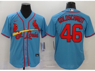 Nike St. Louis Cardinals #46 Paul Goldschmidt Cool Base Jersey Blue 