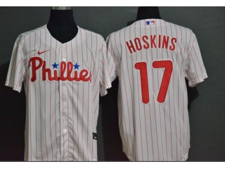 Nike Philadelphia Phillies #17 Rhys Hoskins Cool Base Jersey White
