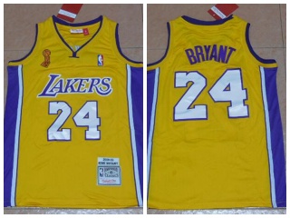 Los Angeles Lakers #24 Kobe Bryant 2008-09 Throwback Jersey Yellow