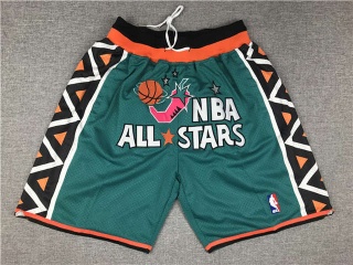 1996 All Star Throwback Basketball Shorts Teal Green